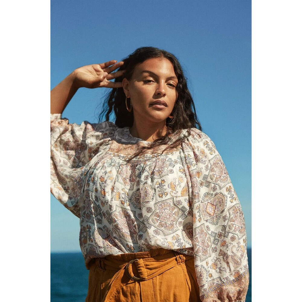 Anthropologie Flora Silk Blouse Size Small $158